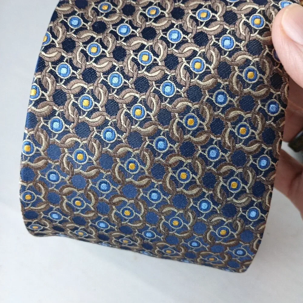 Lot of 2 Bruno Piattelli Tie Men's Jacquard 100% Silk Made In USA Geometric  58
